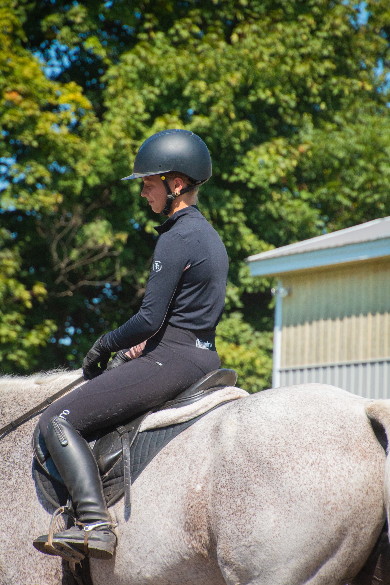 Black Essential Riding Tights