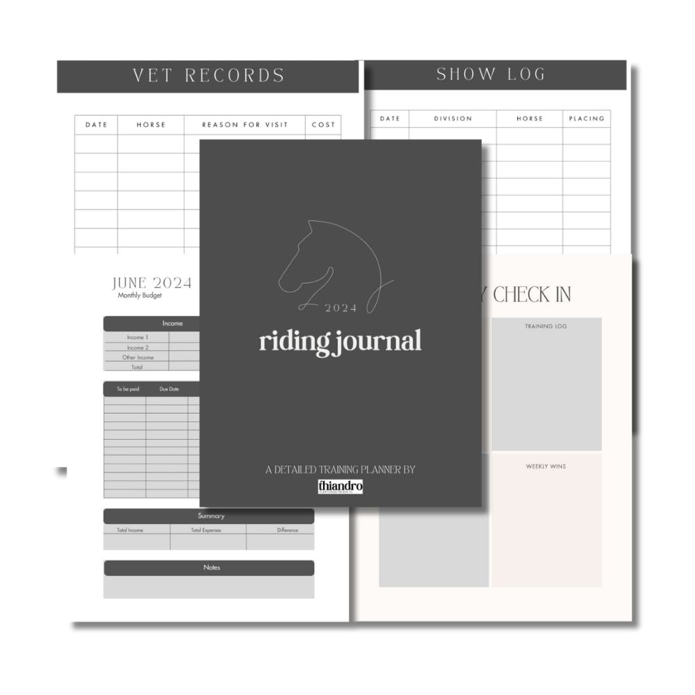 2024 Riding Journal (FREE DIGITAL DOWNLOAD) - Thiandro Equestrian Products