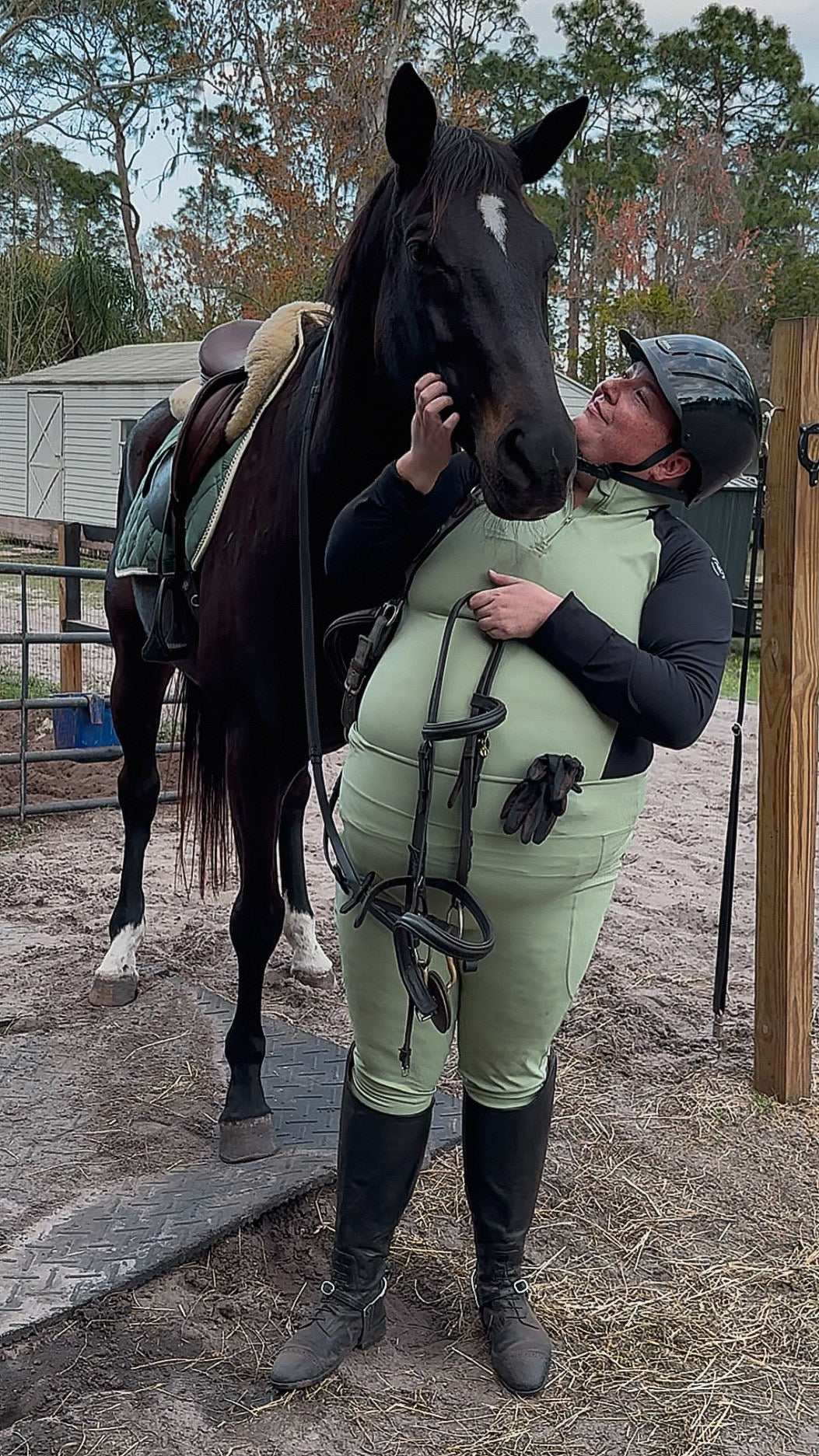 Black Essential Riding Tights