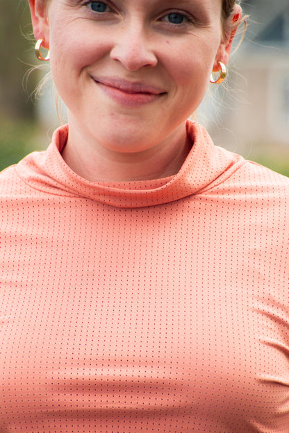 Airflow Mock Neck | Dusty Coral