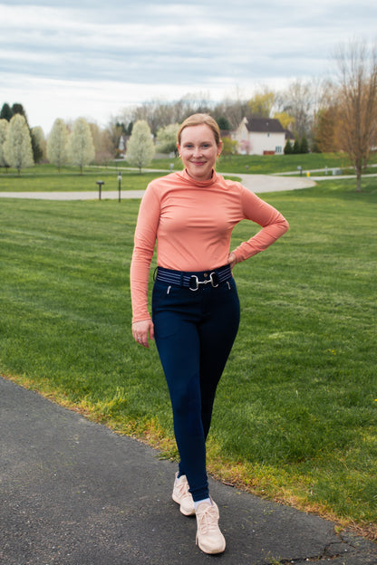 Airflow Mock Neck | Dusty Coral