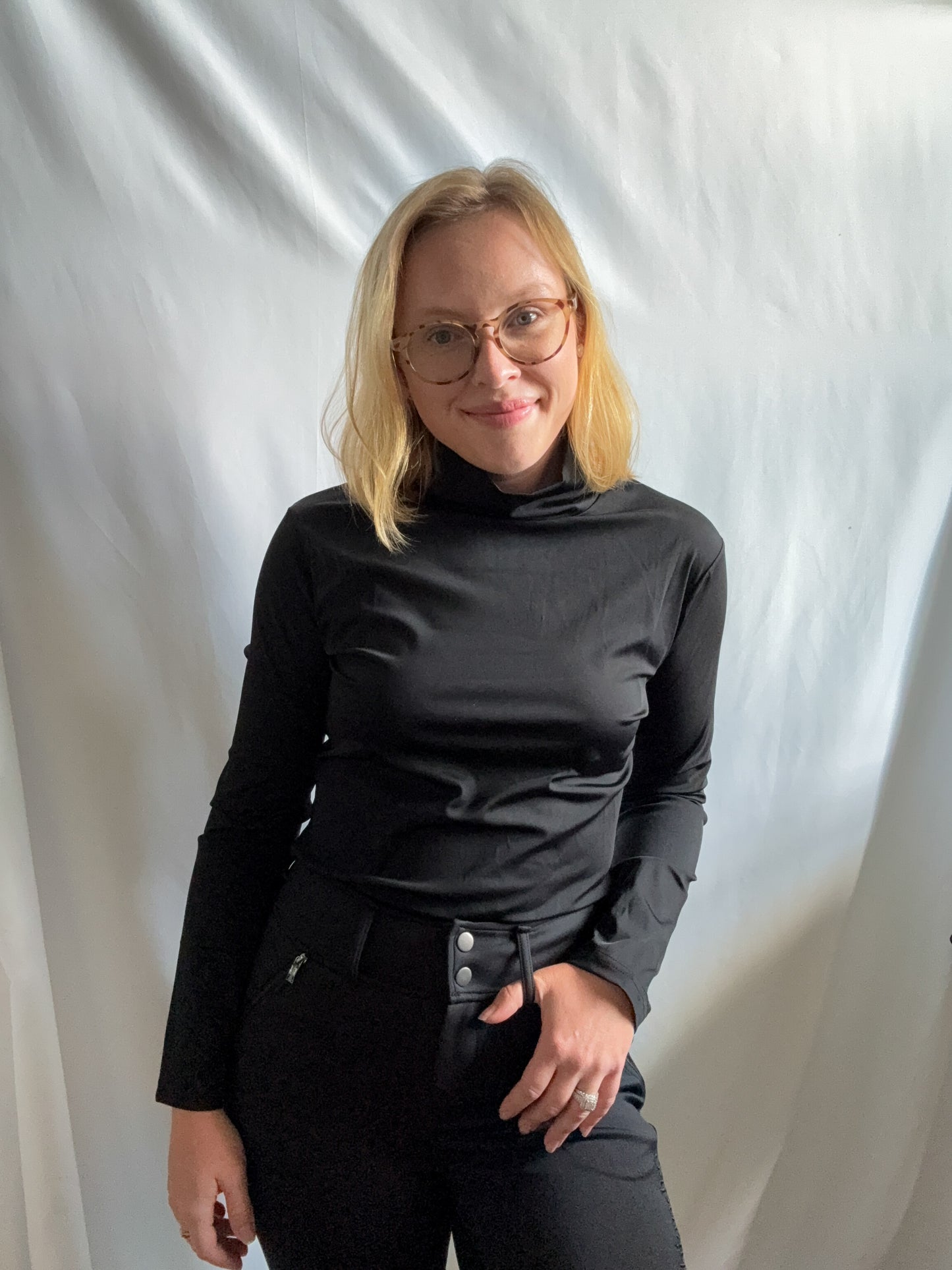 Butter Knit Mock Neck | Black