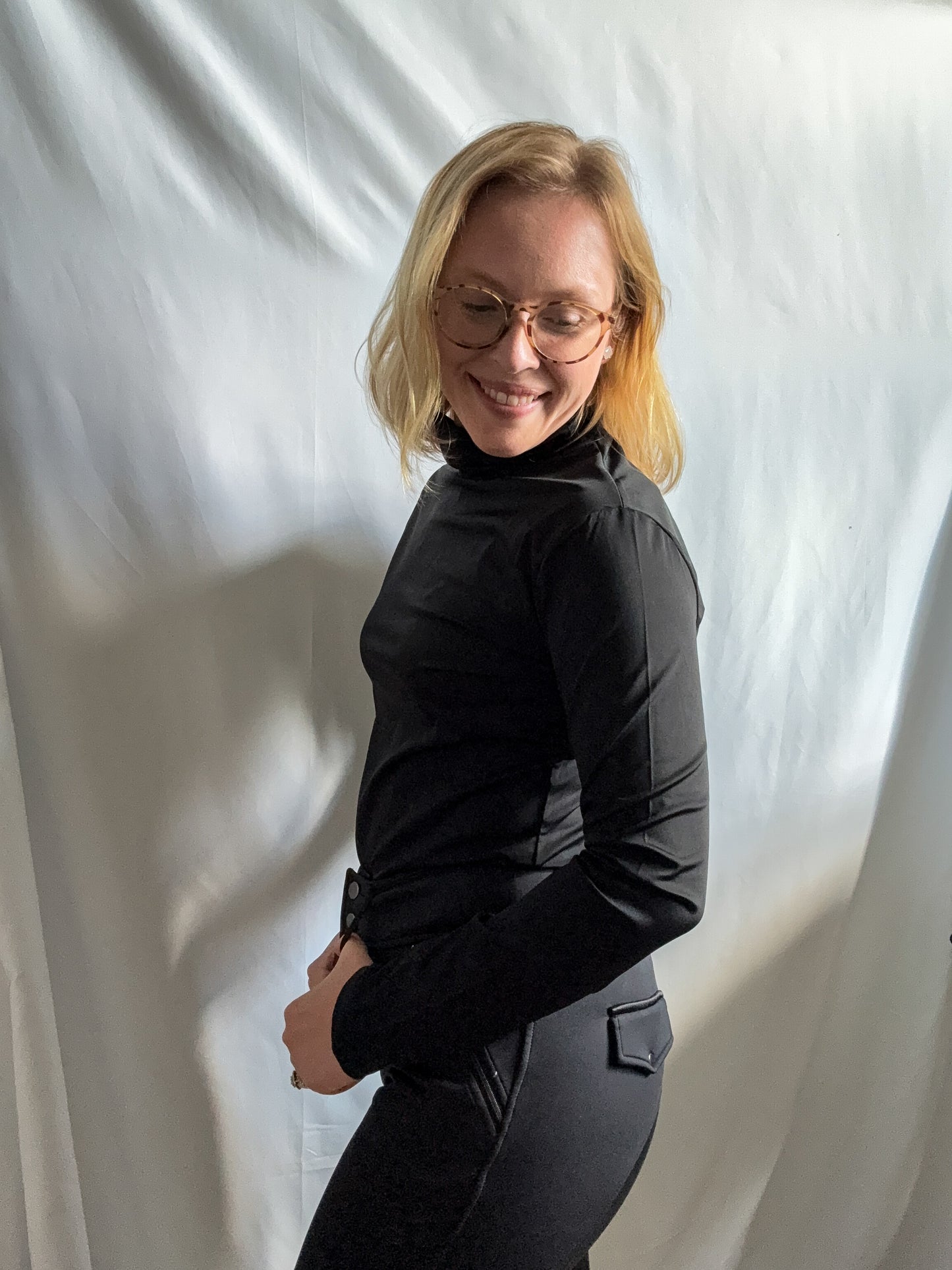 Butter Knit Mock Neck | Black