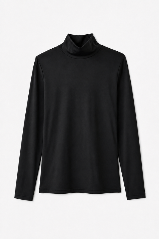 Butter Knit Mock Neck | Black