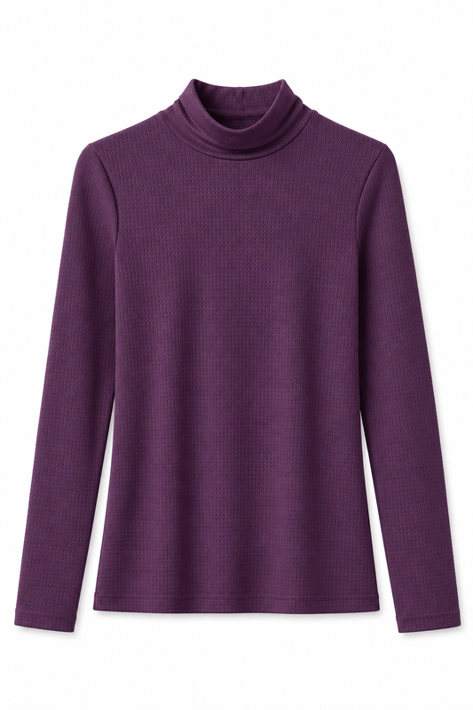 Airflow Mock Neck | Plum