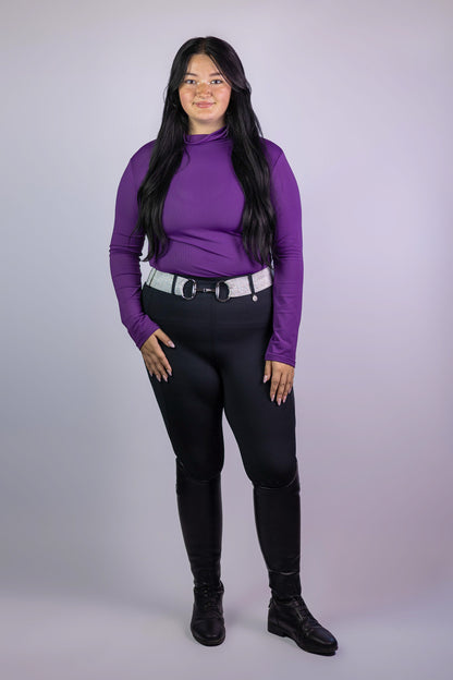 Airflow Mock Neck | Plum