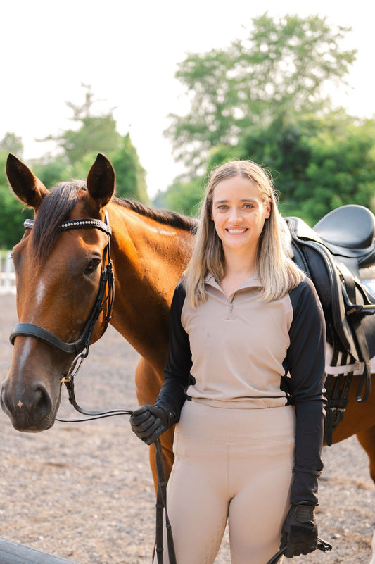 Cafe Au Lait Two - Tone Essential Base Layer - Thiandro Equestrian Products