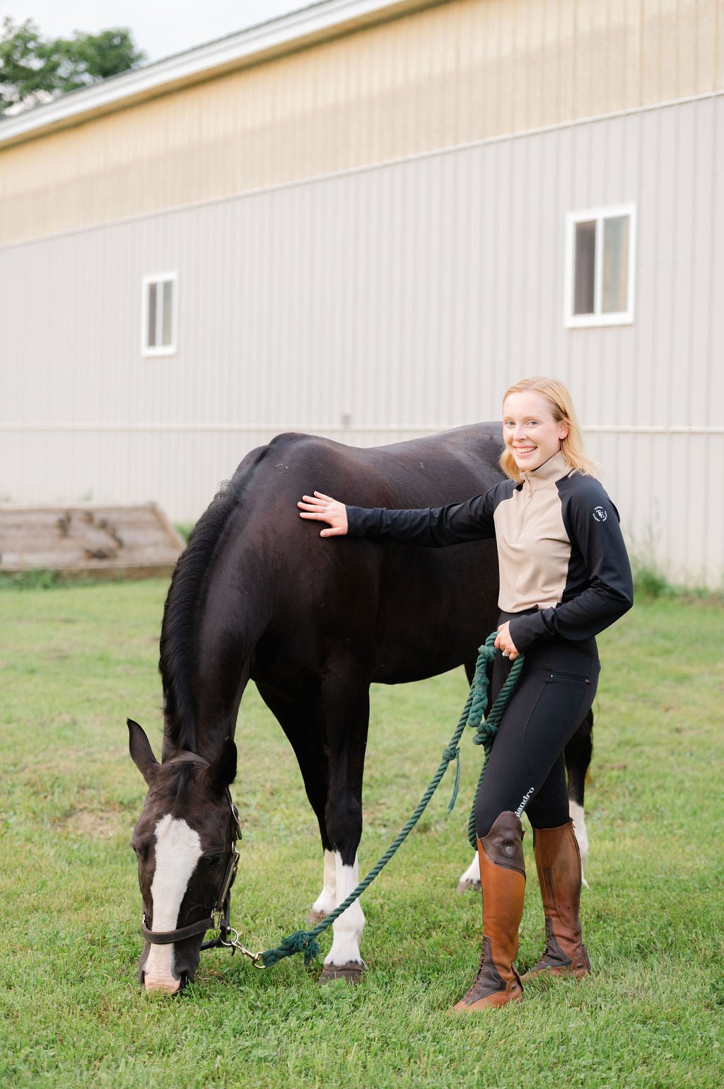 Cafe Au Lait Two - Tone Essential Base Layer - Thiandro Equestrian Products