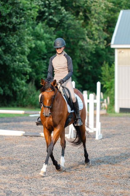 Cafe Au Lait Two - Tone Essential Base Layer - Thiandro Equestrian Products