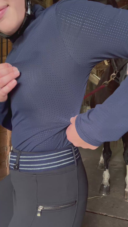 Airflow Mock Neck | Navy